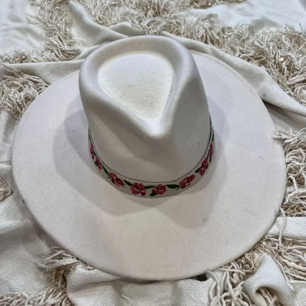 Anthropologie Wyeth x Frida Kahlo Rafaela Crema Hat Wool OS NEW